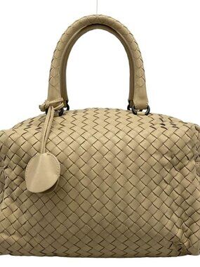 Bottega Veneta Handbag Mini Top Handle Bag Gray Leather
